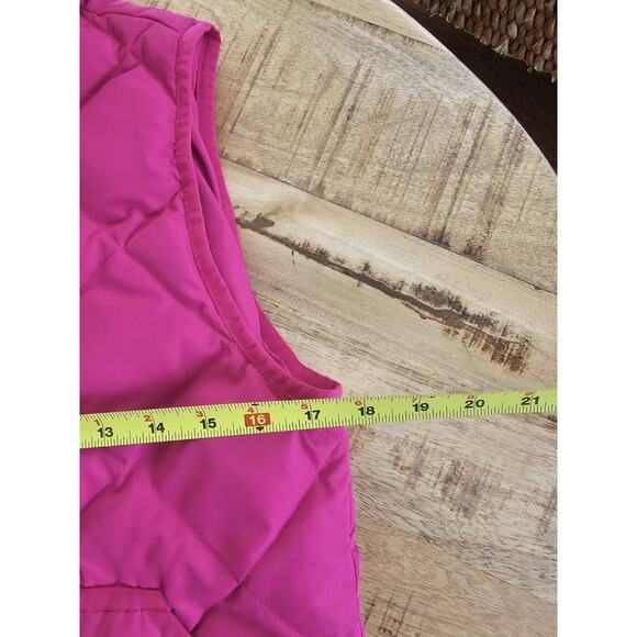 J. Crew Quilted Down Puffer Vest Women's Size Small Hot Pink Preppy Colorful - Picture 4 of 8